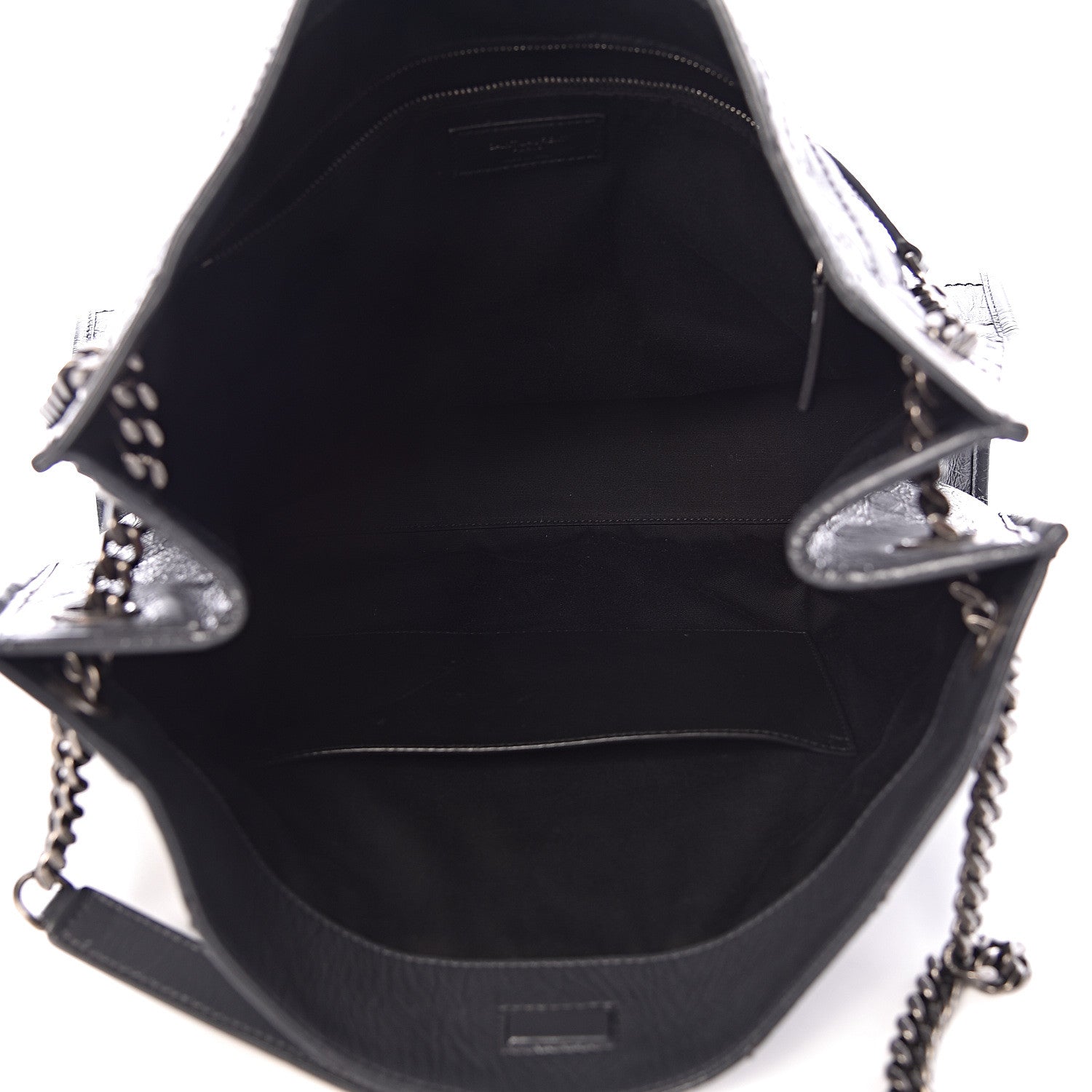 Saint Laurent Crinkled Calfskin Matelasse Monogram Niki Shoulder Bag Storm 5 of 10