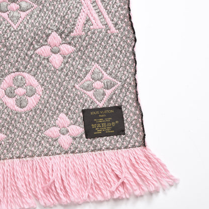 Louis Vuitton Wool Silk Logomania Rainbow Scarf Crystal Pink 4 of 4