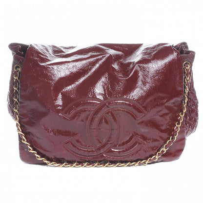 Chanel Vinyl XL Rock and Chain CC Flap Bag Bordeaux 1 of 7