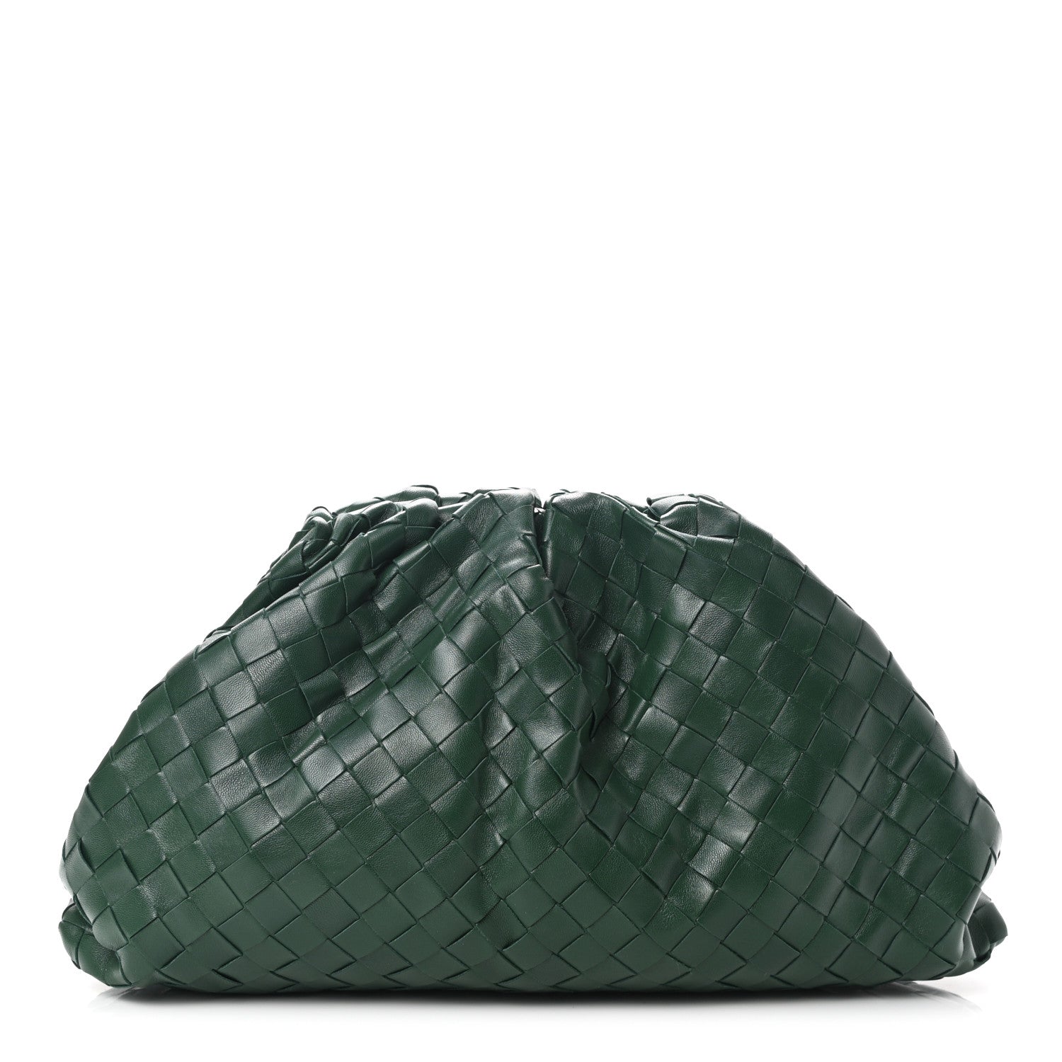Bottega Veneta Nappa Maxi Intreccio The Pouch Oversized Clutch Raintree 1 of 9
