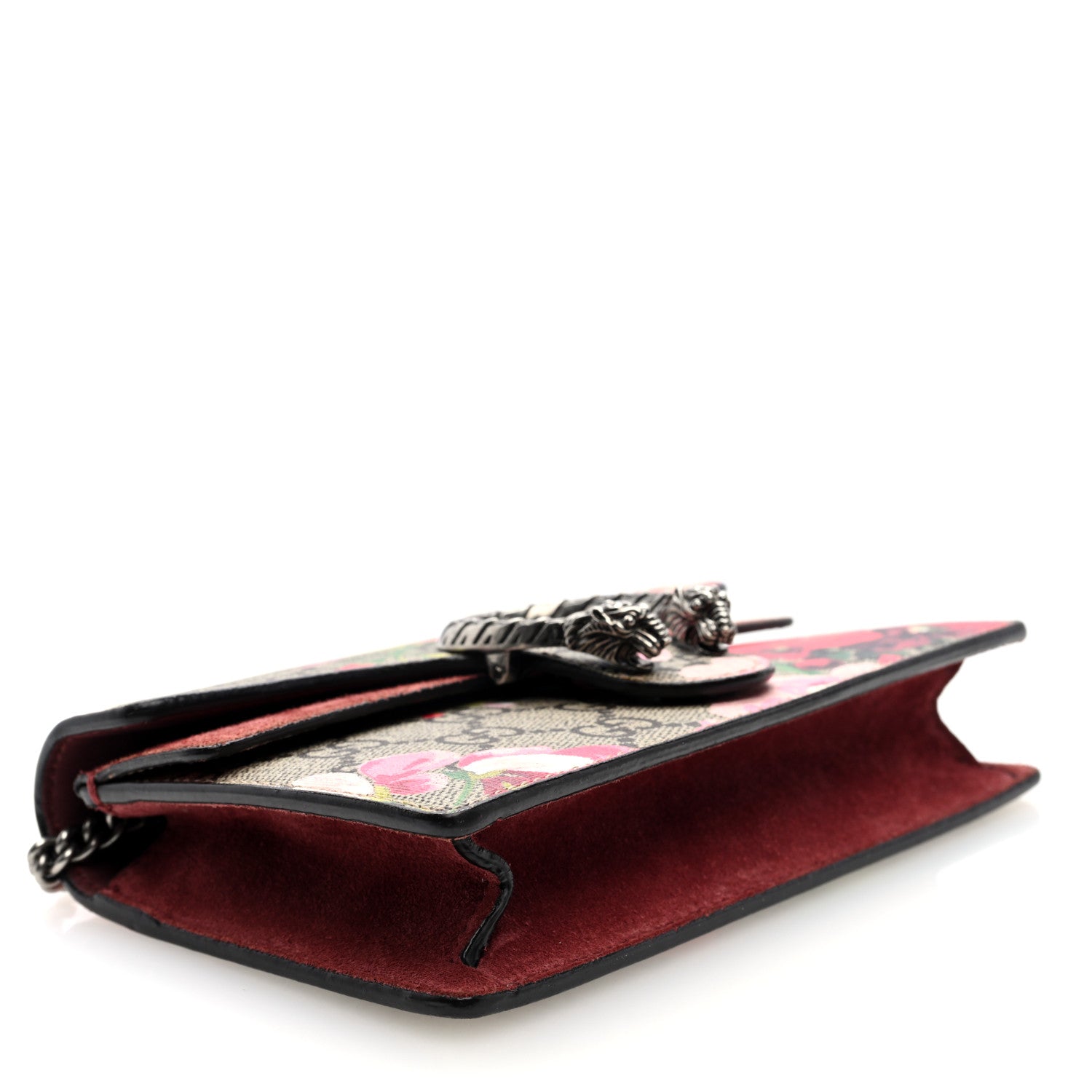 Gucci GG Supreme Monogram Blooms Super Mini Dionysus Shoulder Bag Beige Multicolor Dry Rose 4 of 9