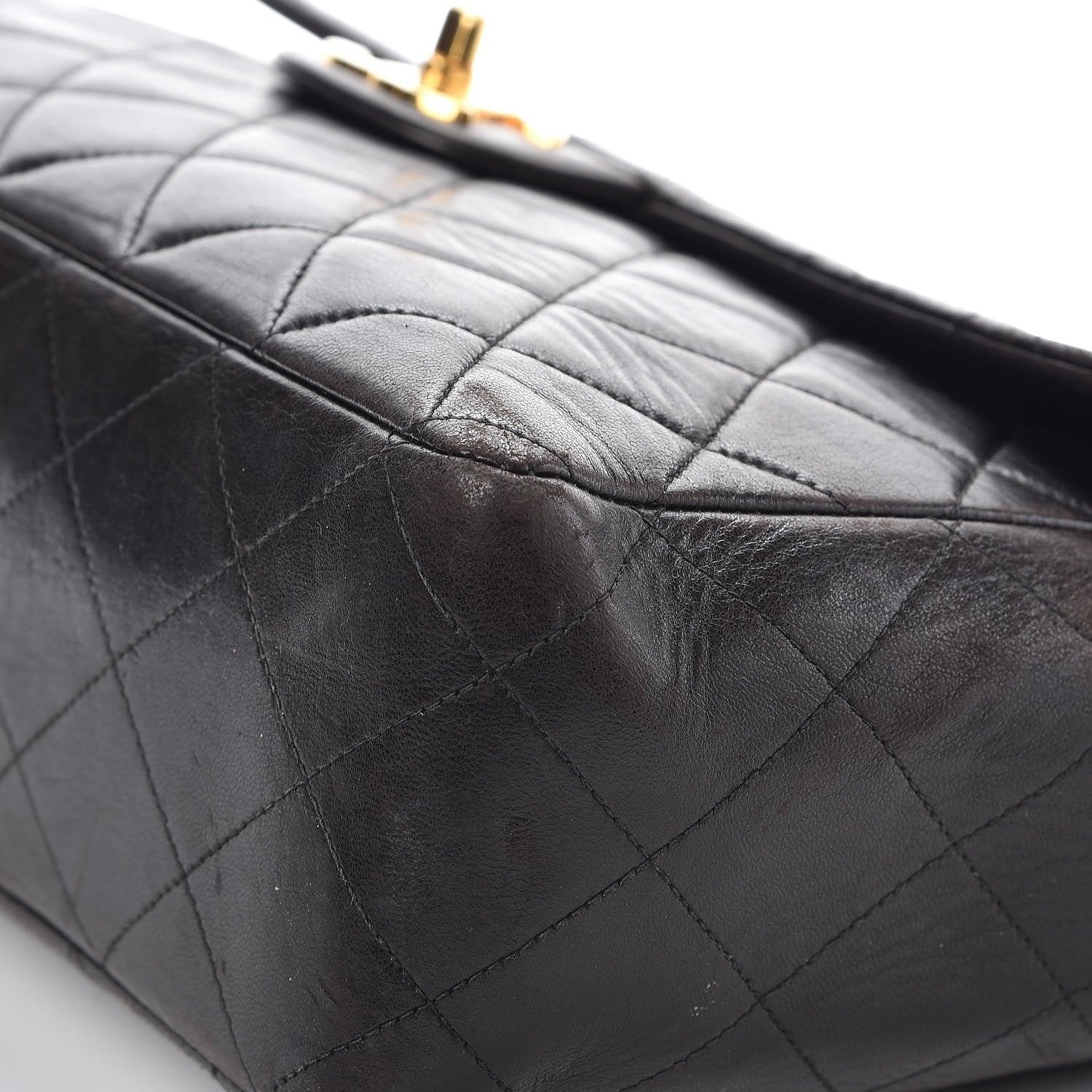 Chanel Lambskin Quilted Jumbo Single Flap Black 19 of 21
