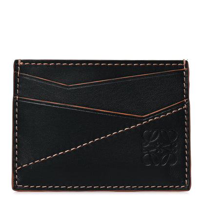 Loewe Calfskin Puzzle Card Holder Black 1 of 8