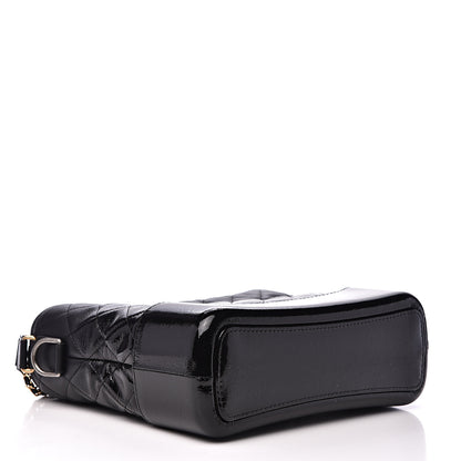 Chanel Patent Goatskin Quilted Medium Gabrielle Hobo Black 3 of 9