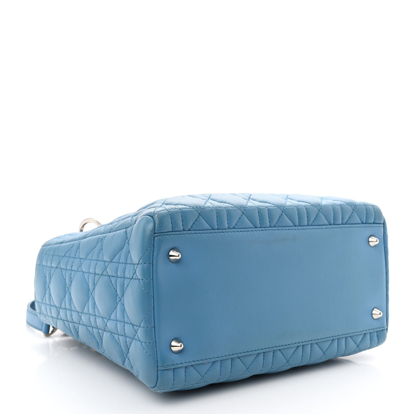 Lambskin Cannage Medium Lady Dior Blue