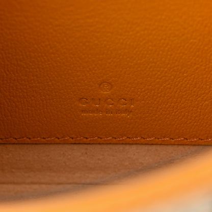 Gucci GG Supreme Monogram New Sakai Calfskin Mini Padlock Top Handle Shoulder Bag Beige Ebony Mystic White Sun Oil 6 of 10
