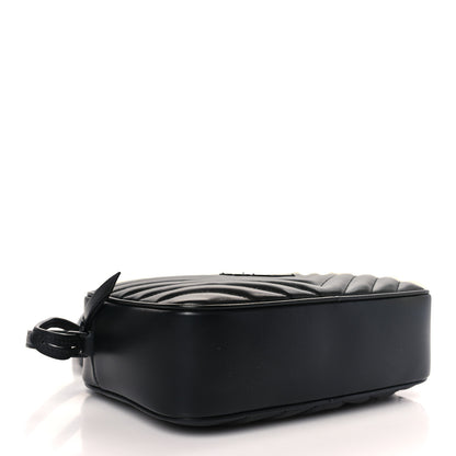 Saint Laurent Calfskin Matelasse Monogram Monochrome Lou Camera Bag Black 4 of 10