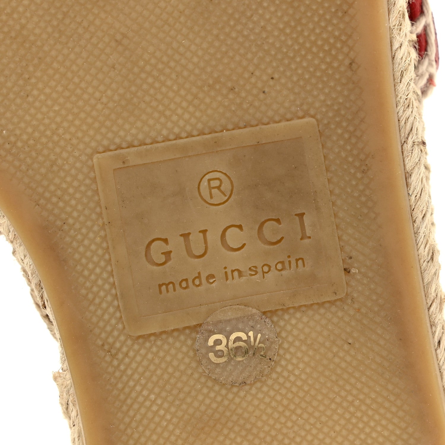 Gucci Nappa Matelasse GG Marmont Espadrille Slide Sandals 36.5 Hibiscus Red 10 of 15