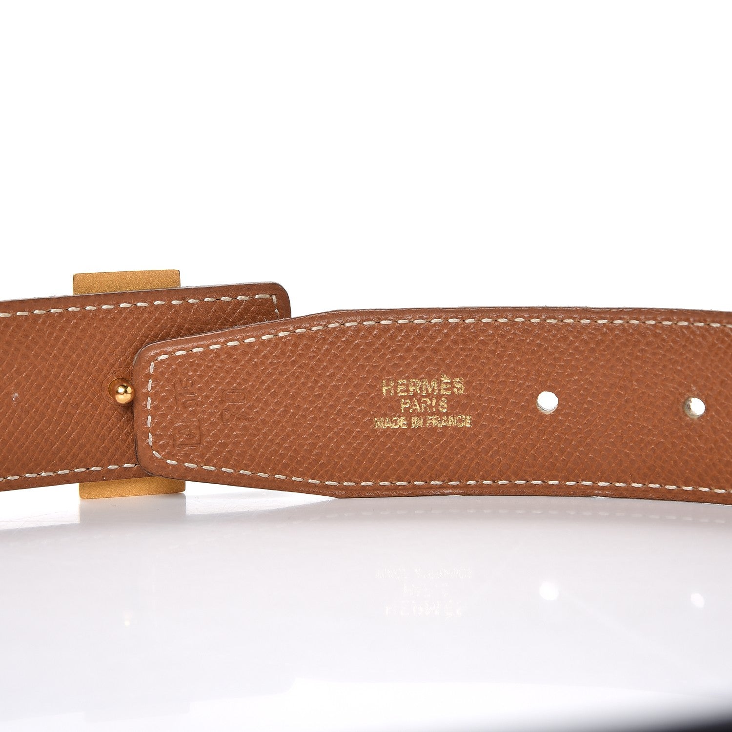 Hermes Box Epsom 32mm H Belt 70 Black Gold 4 of 7