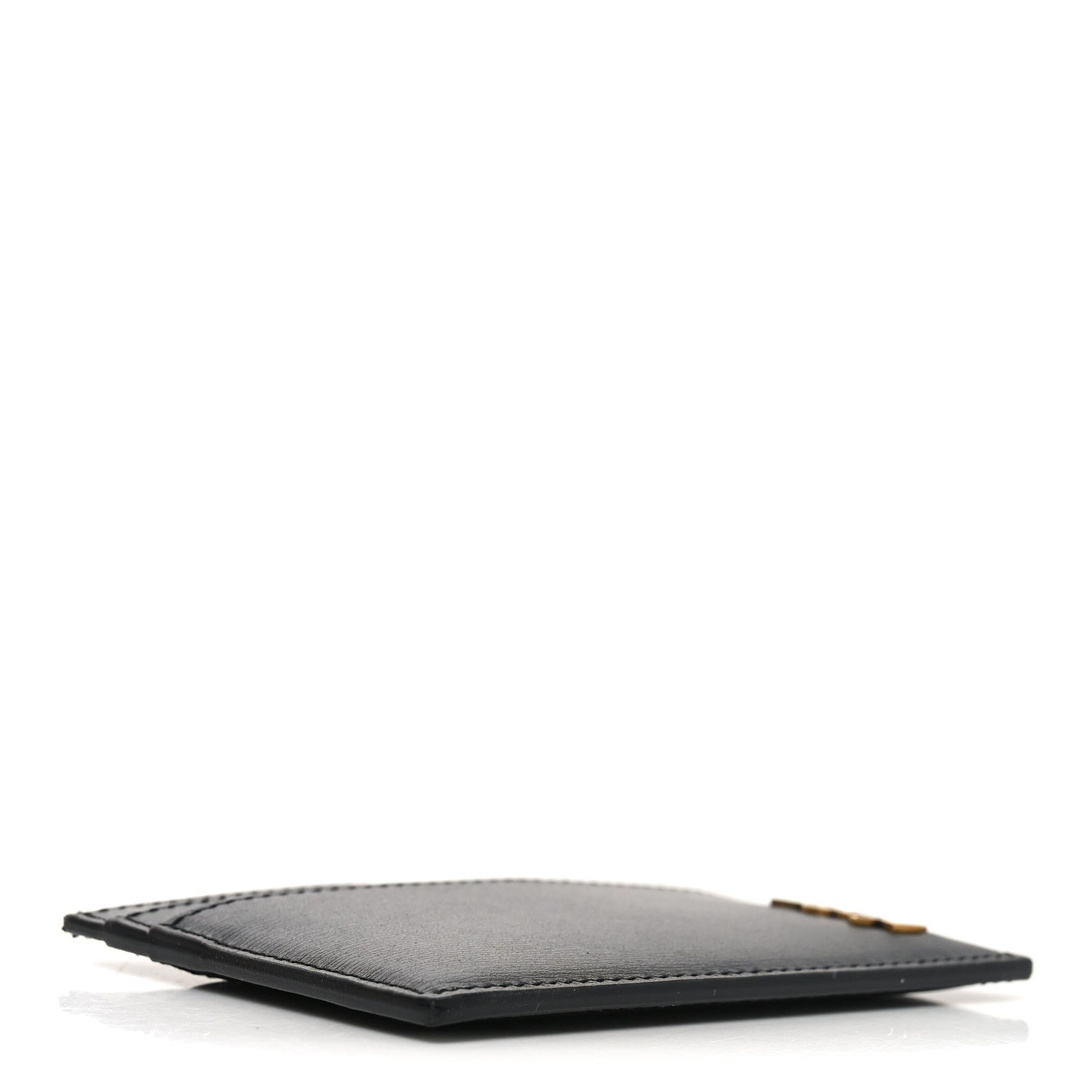 Saint Laurent Calfskin Tiny Cassandre Credit Card Case Black 4 of 8