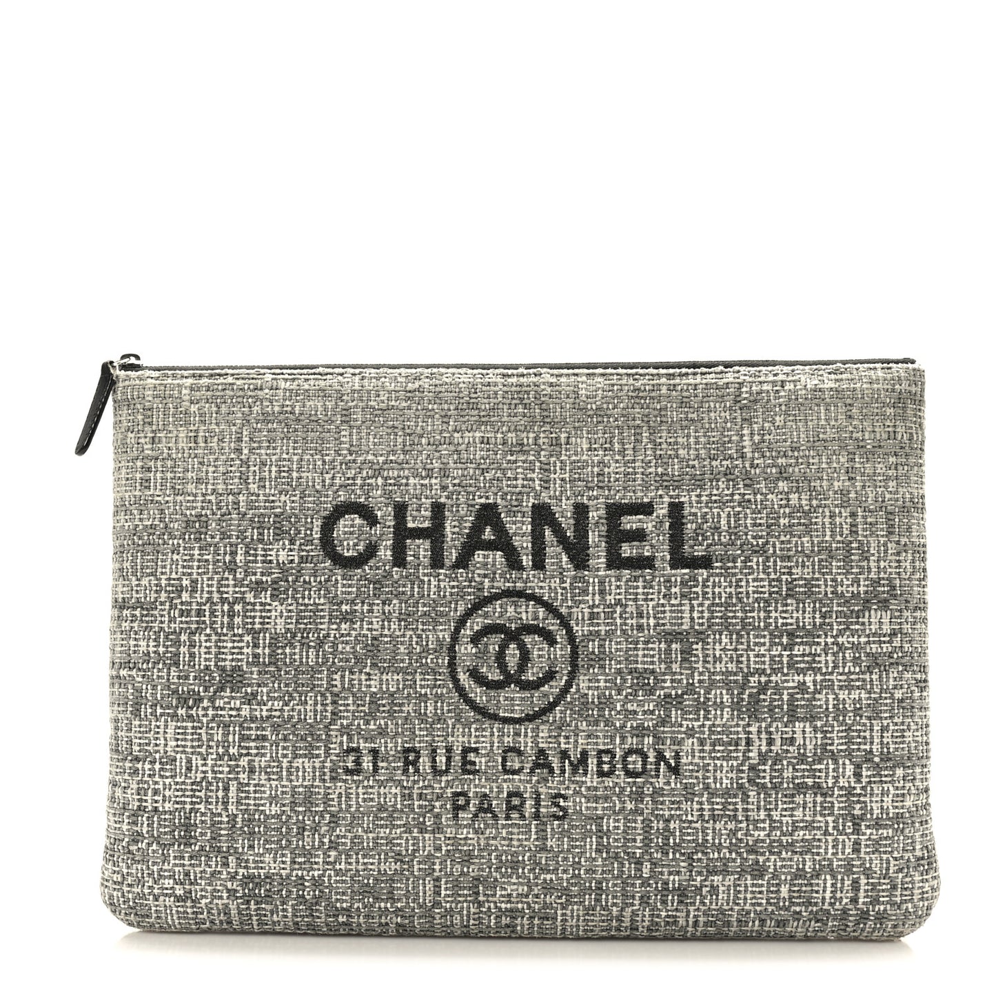 Canvas Medium Deauville Cosmetic Pouch Grey