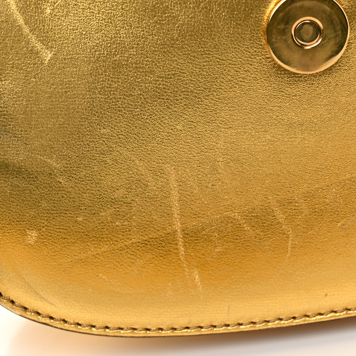 Metallic Nappa Small Supervee Crossbody Bag Gold
