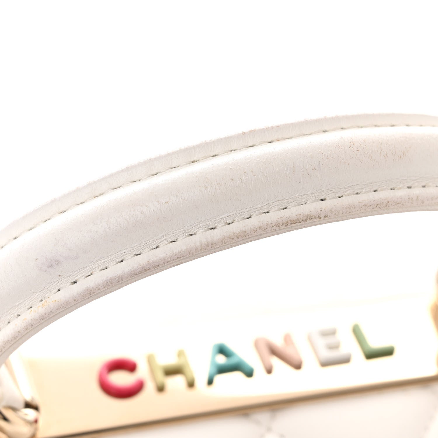 Chanel Lambskin Lacquered Quilted Mini Trendy CC Dual Handle Flap Bag White 12 of 15