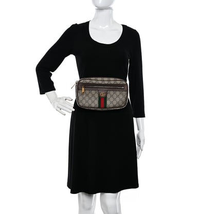 Gucci Soft GG Supreme Monogram Medium Ophidia Belt Bag Dark Brown 2 of 11