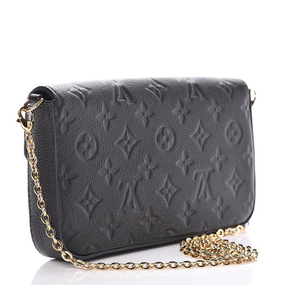 Louis Vuitton Empreinte Pochette Felicie Chain Wallet Black 4 of 12