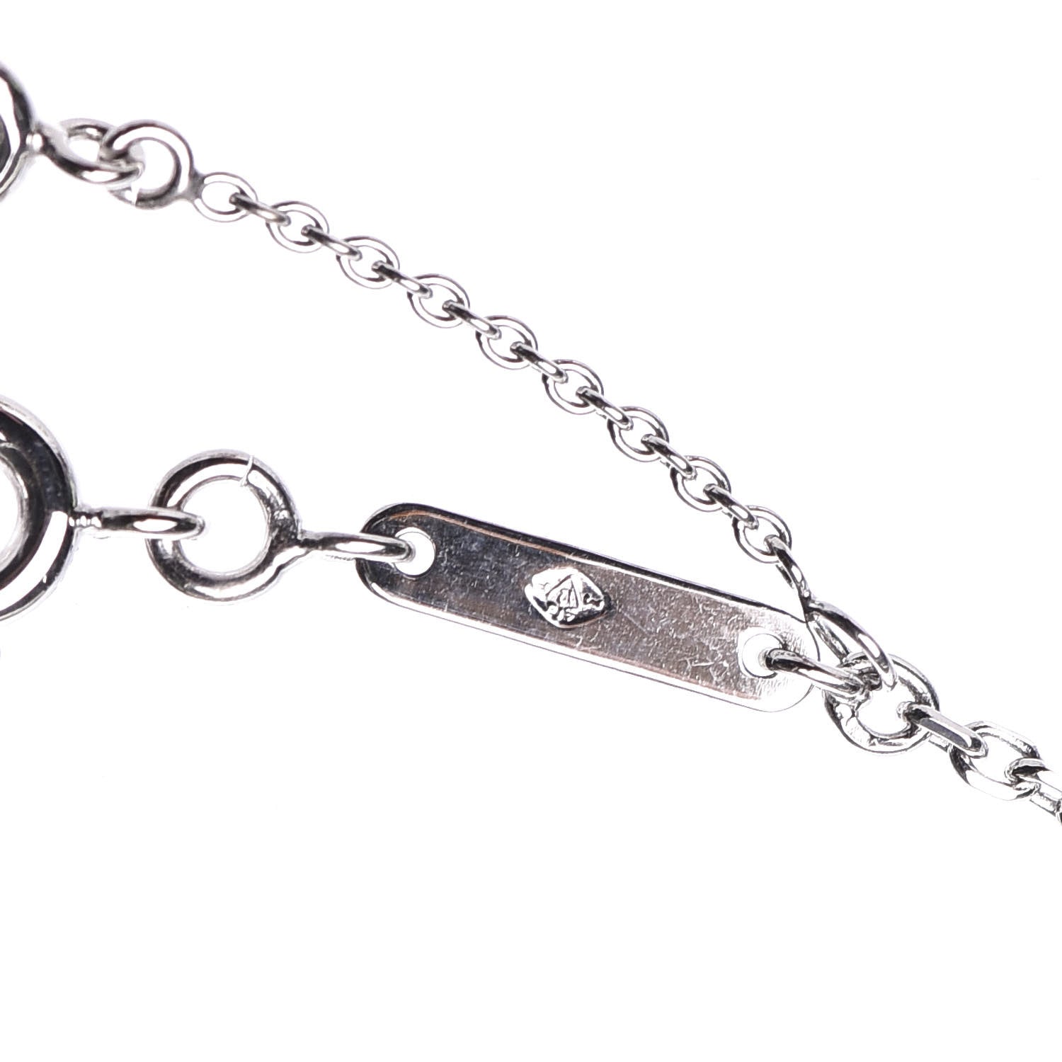 Cartier 18K White Gold Diamond Small Hearts and Symbols Pendant Necklace 5 of 6