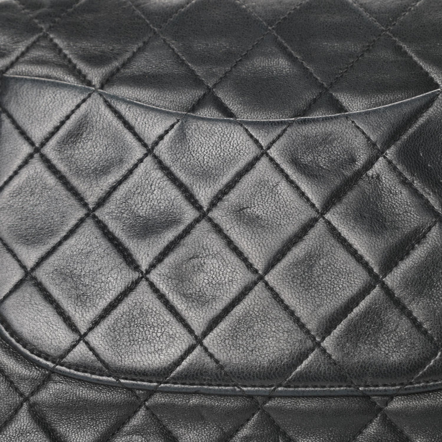 Chanel Lambskin Quilted Medium Double Flap Black 19 of 21