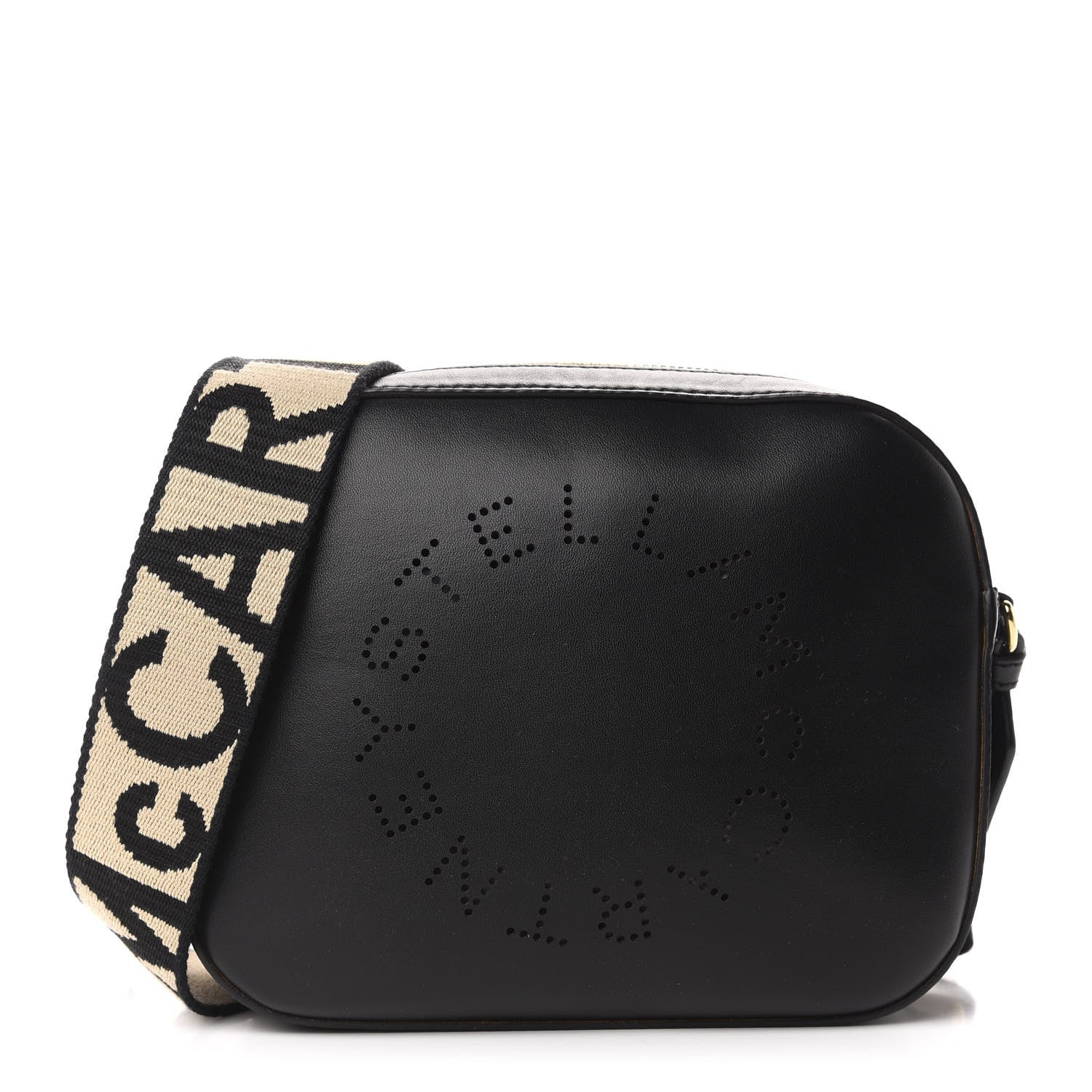 Stella McCartney Eco Alter Nappa Perforated Logo Mini Bag Black 1 of 8