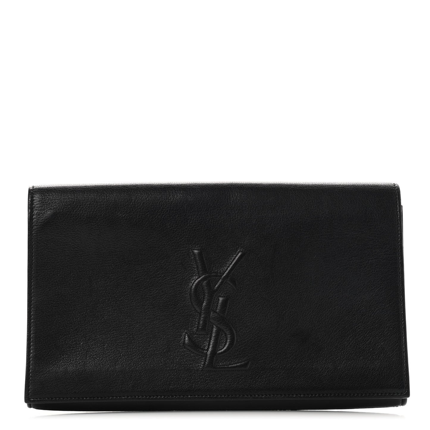Calfskin Monogram Large Belle De Jour Clutch Black