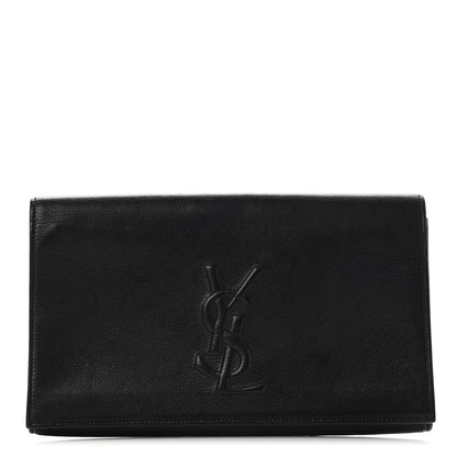 Saint Laurent Calfskin Monogram Large Belle De Jour Clutch Black 1 of 12
