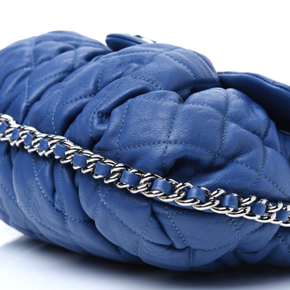 Chanel Washed Lambskin Quilted Medium Chain Around Messenger Blue 25 of 33