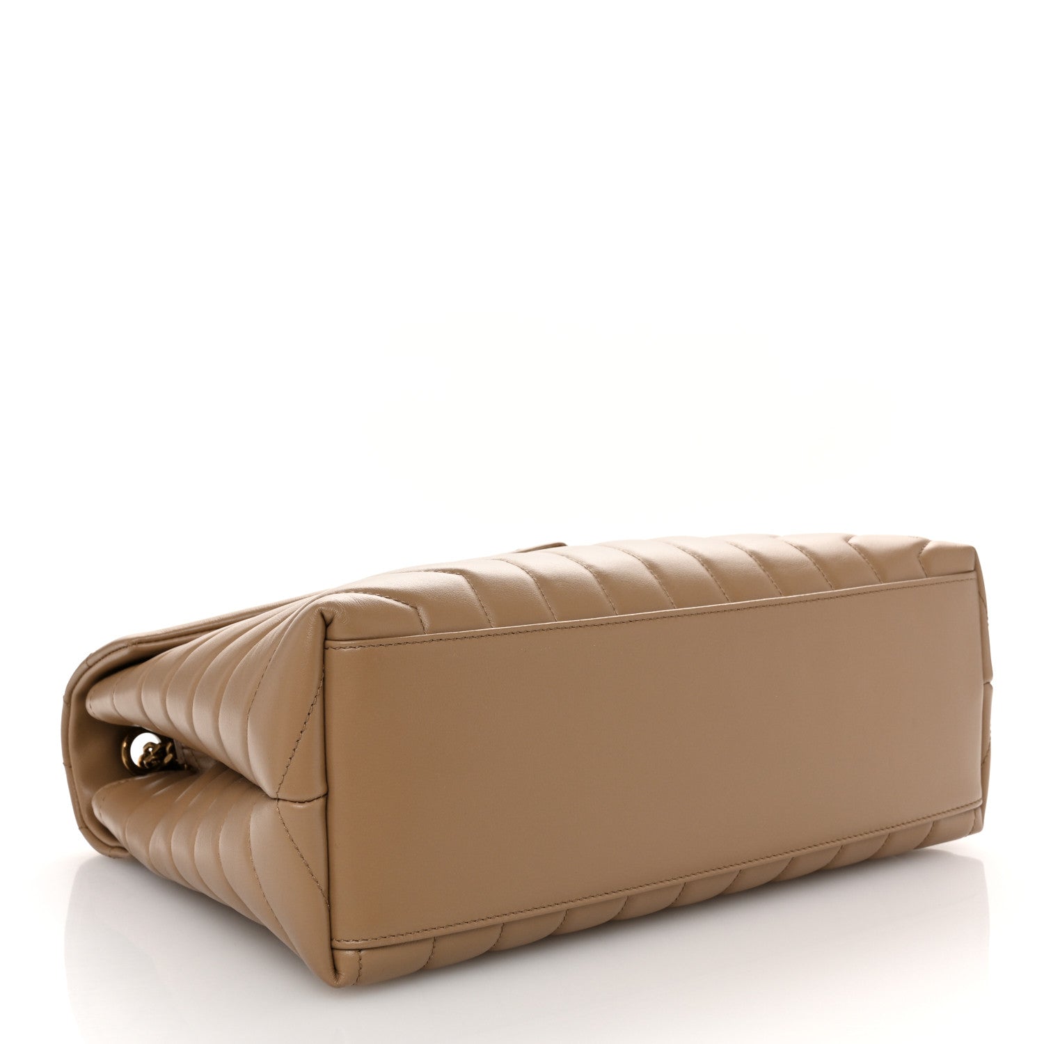 Saint Laurent Calfskin Y Quilted Monogram Medium Loulou Chain Satchel Natural Tan 4 of 11