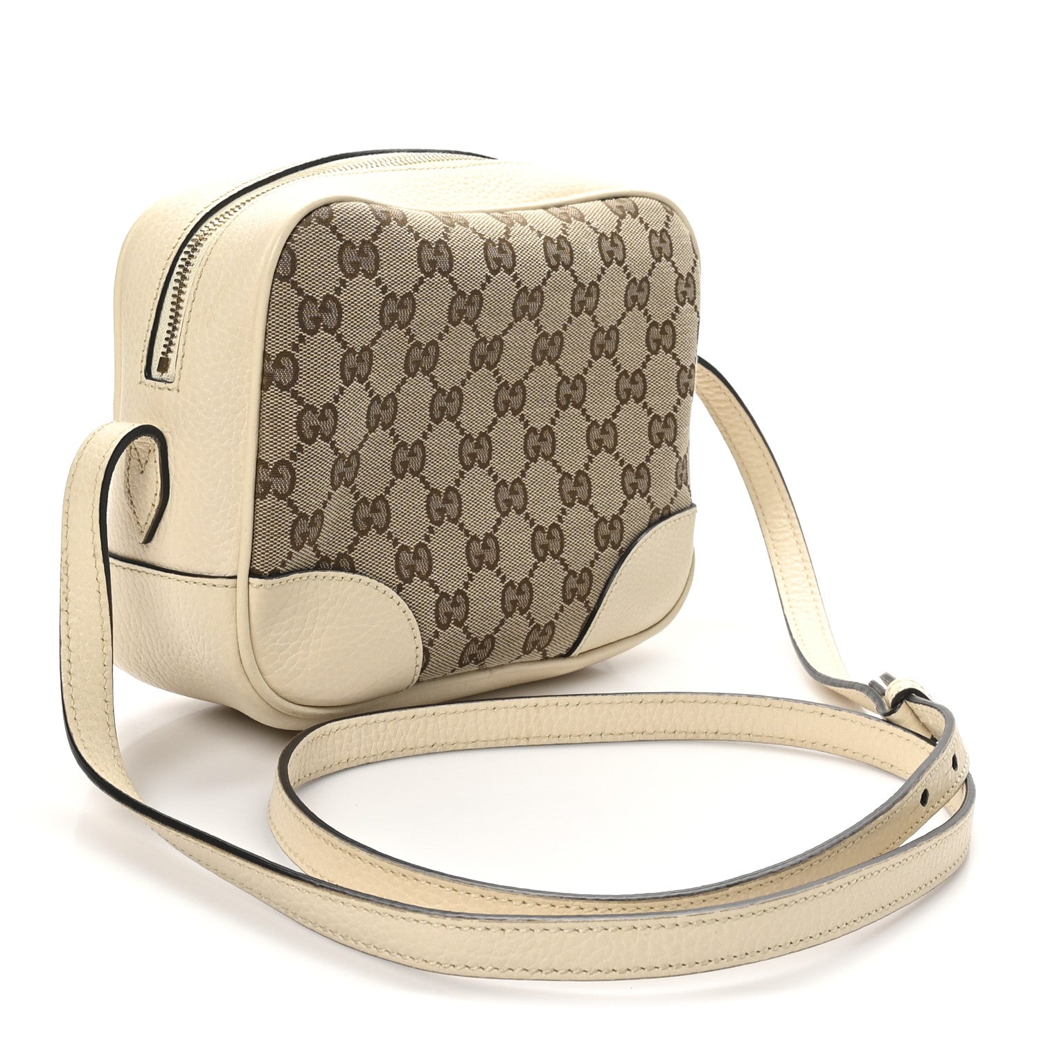 Gucci Monogram Dollar Calfskin Mini Bree Messenger Bag Beige Ebony Avoire 3 of 10