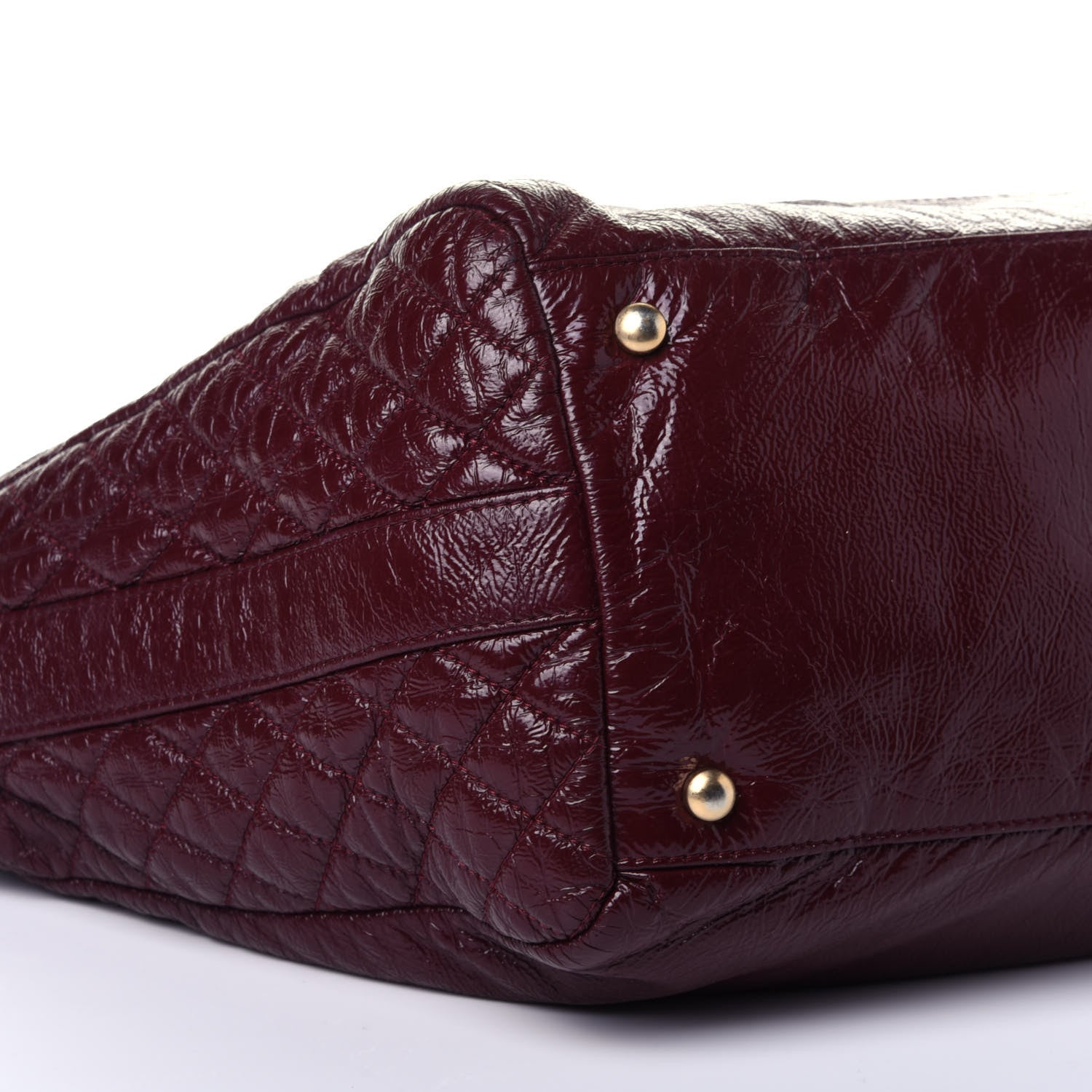 Chanel Vinyl Medium Rock and Chain Bowler Bordeaux 7 of 12