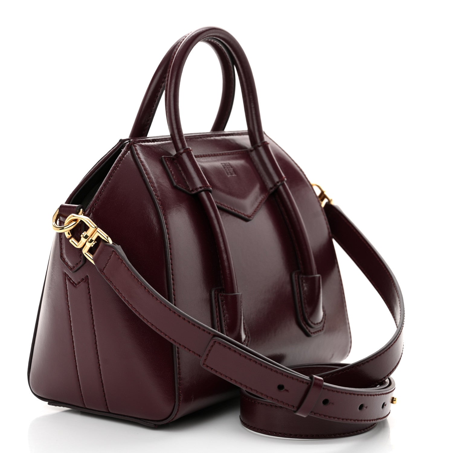Givenchy Box Calfskin Mini Lock Antigona Oxblood Red 3 of 10