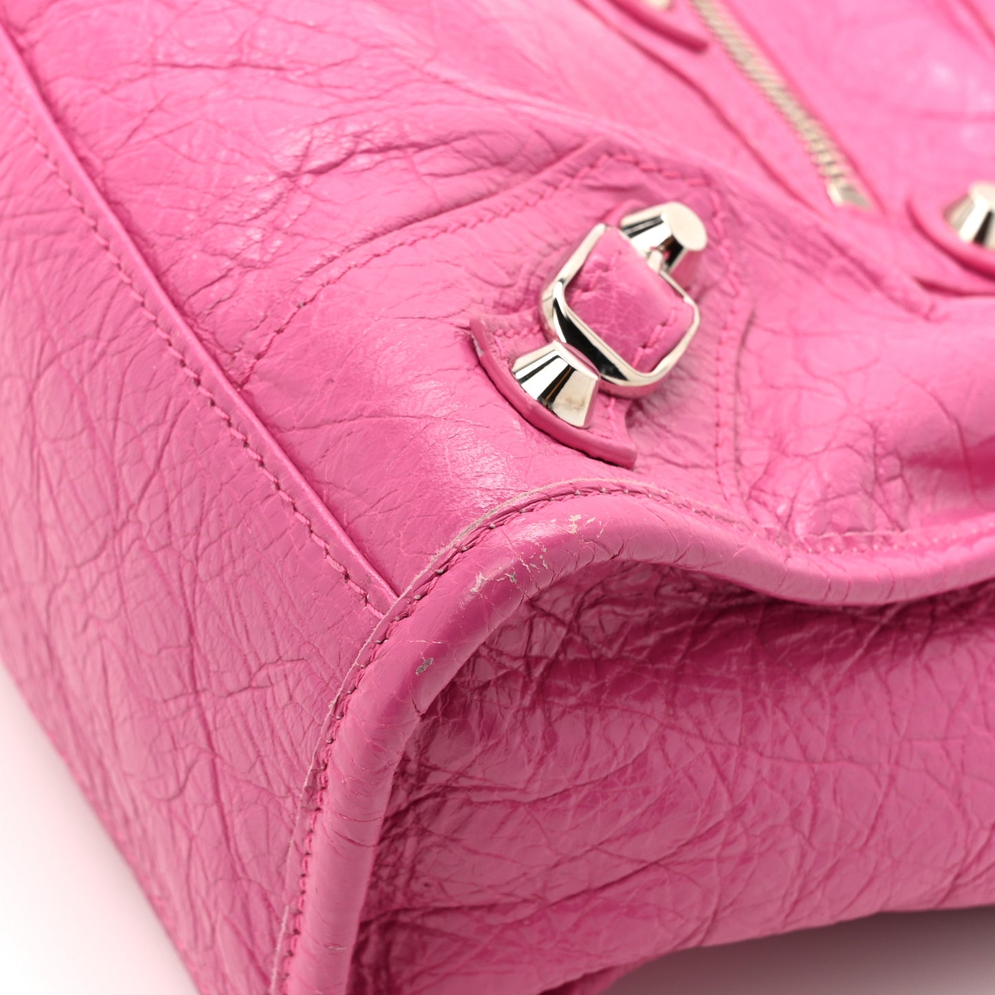 Agneau Classic Silver Hardware S City Flamingo