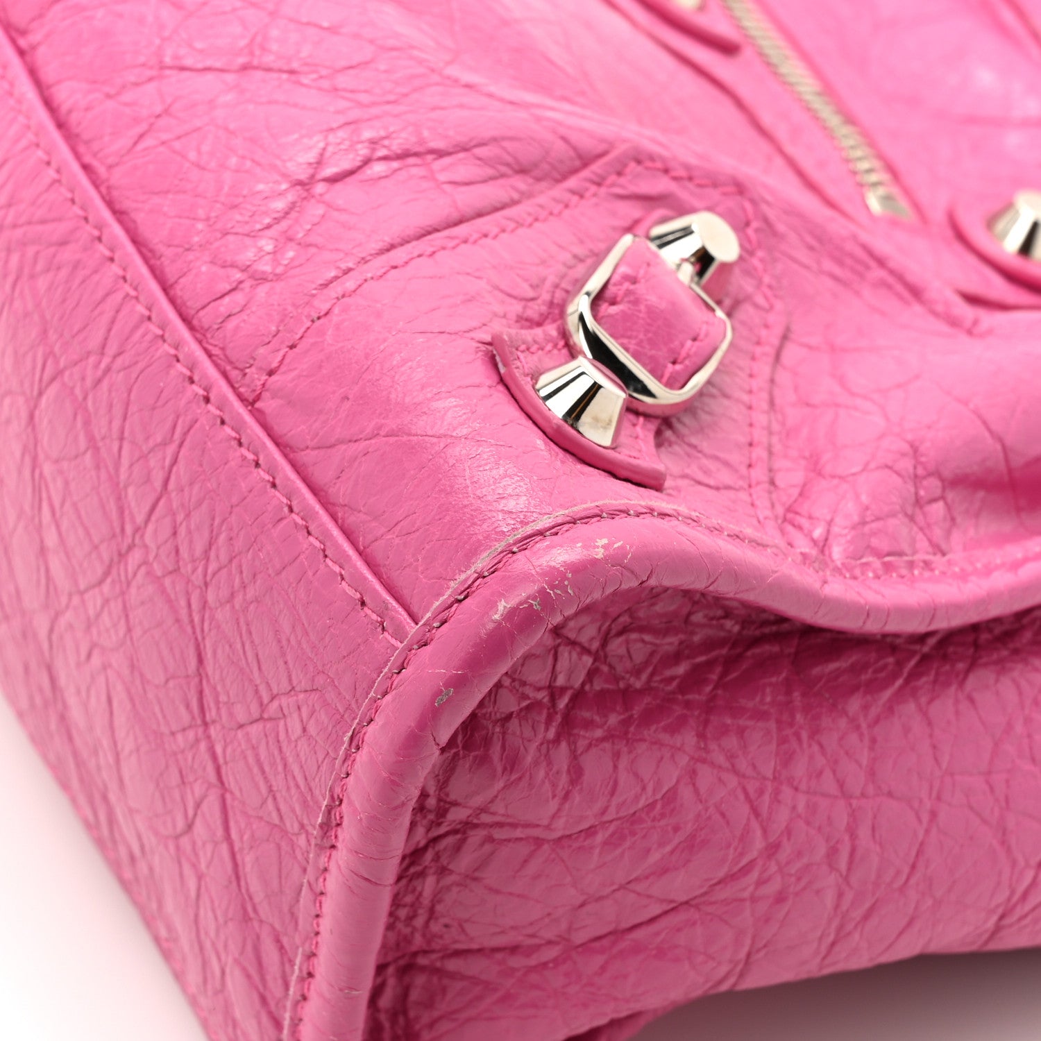 Balenciaga Agneau Classic Silver Hardware S City Flamingo 15 of 17