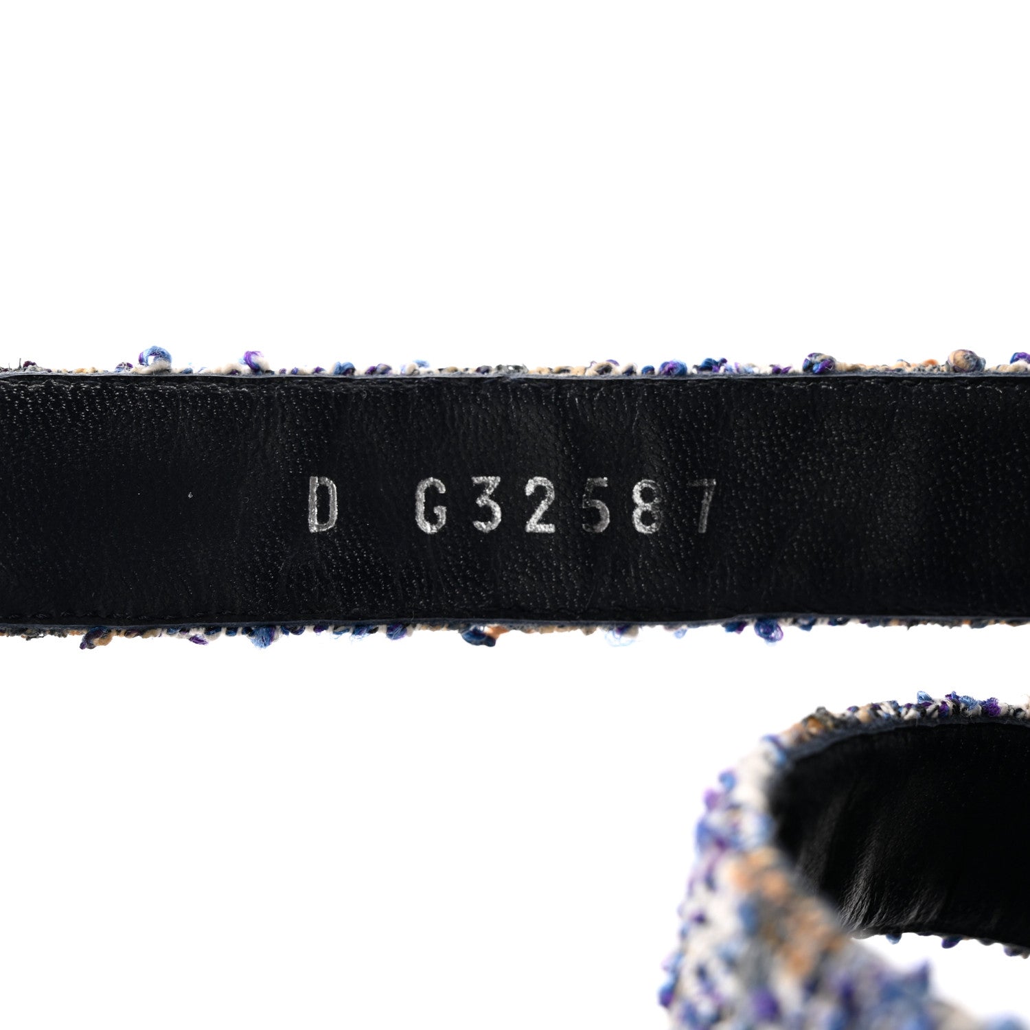 Chanel Tweed Lambskin CC Turnlock Mule Sandals 38 Blue Ecru Grey 8 of 14