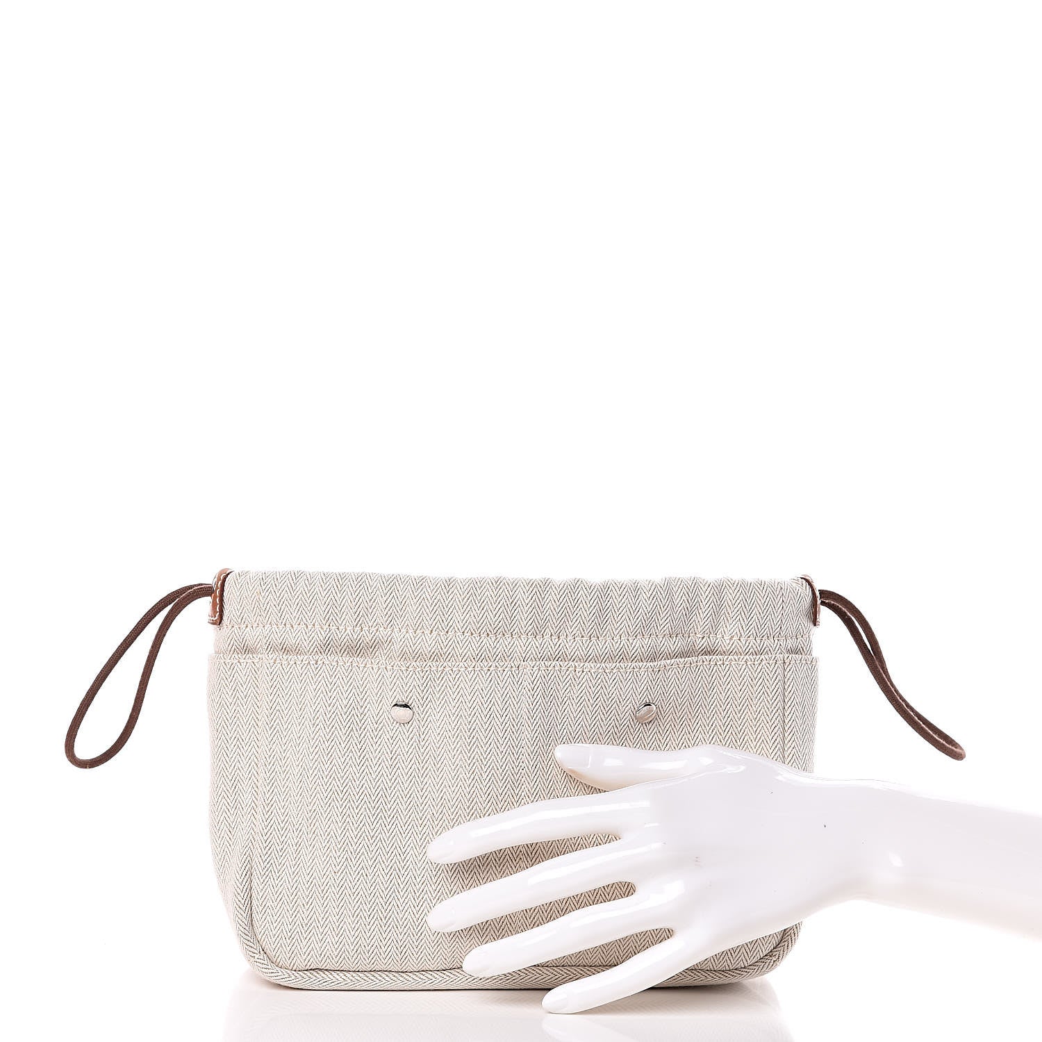 Hermes Canvas Barenia Fourbi 20 PM Pouch Naturel Fauve 2 of 10