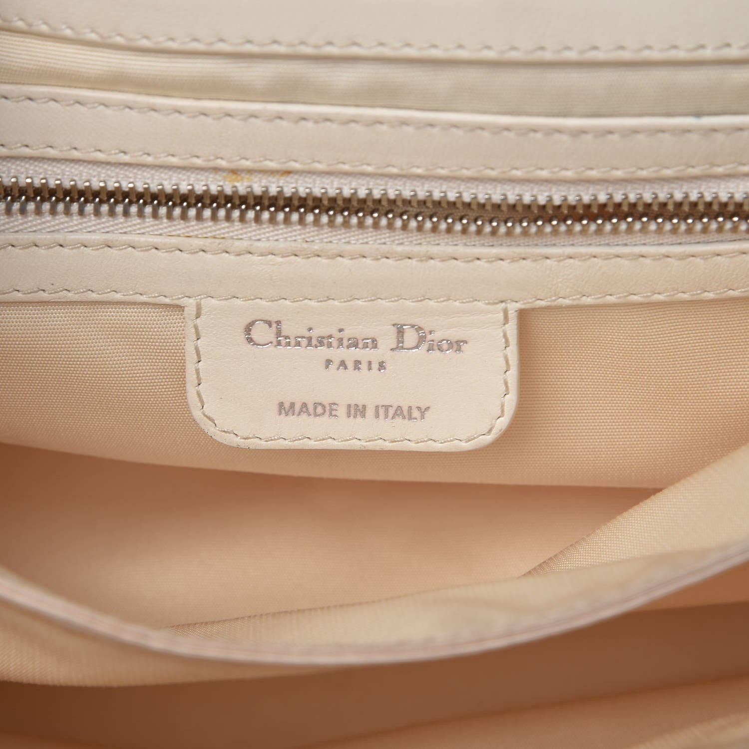 Christian Dior Calfskin Cannage Fringe Small Miss Dior Flap White 6 of 12