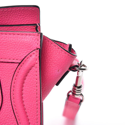 Celine Drummed Calfskin Nano Luggage Fluo Pink 15 of 16