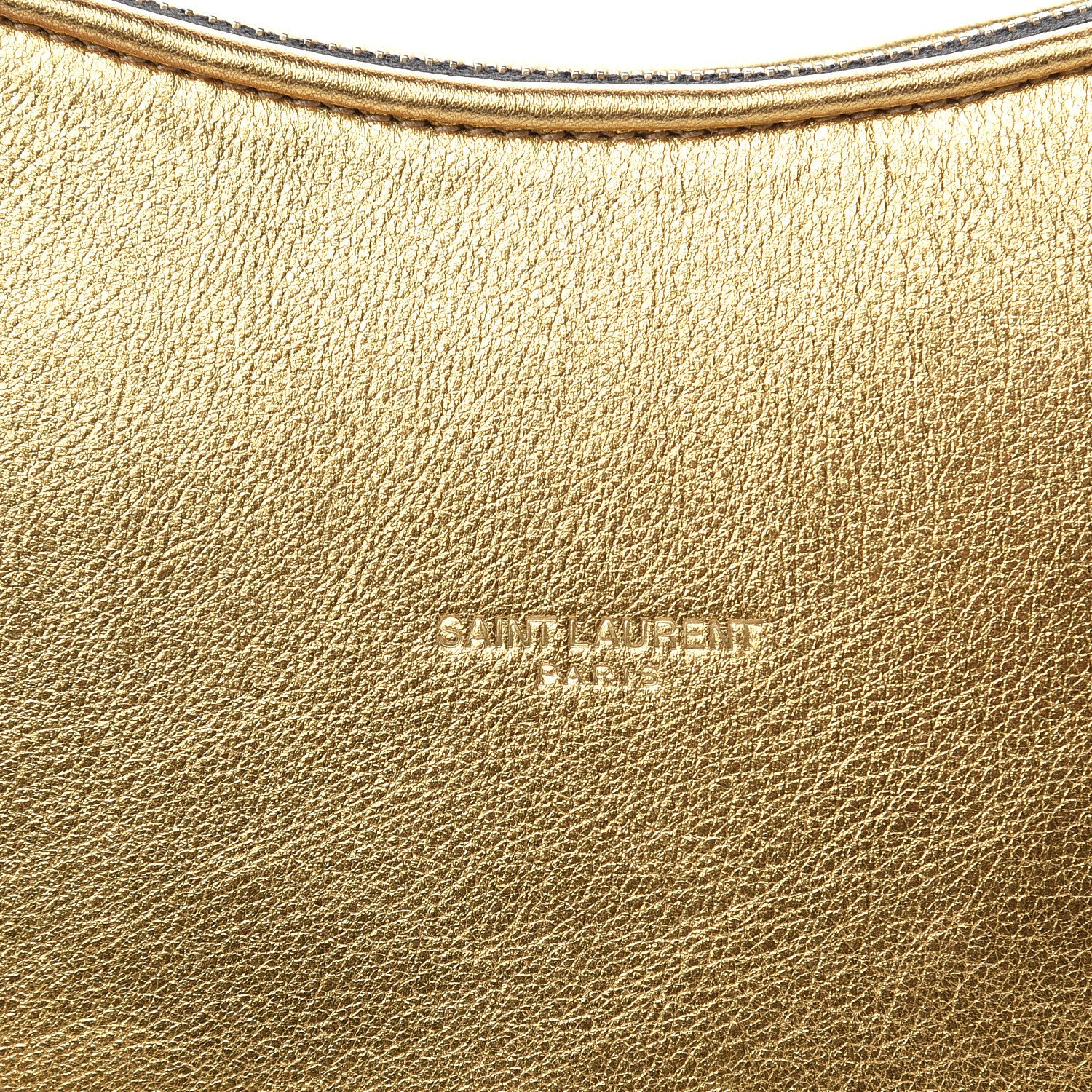 Saint Laurent Metallic Calfskin Heart Monogram Crossbody Gold 7 of 9