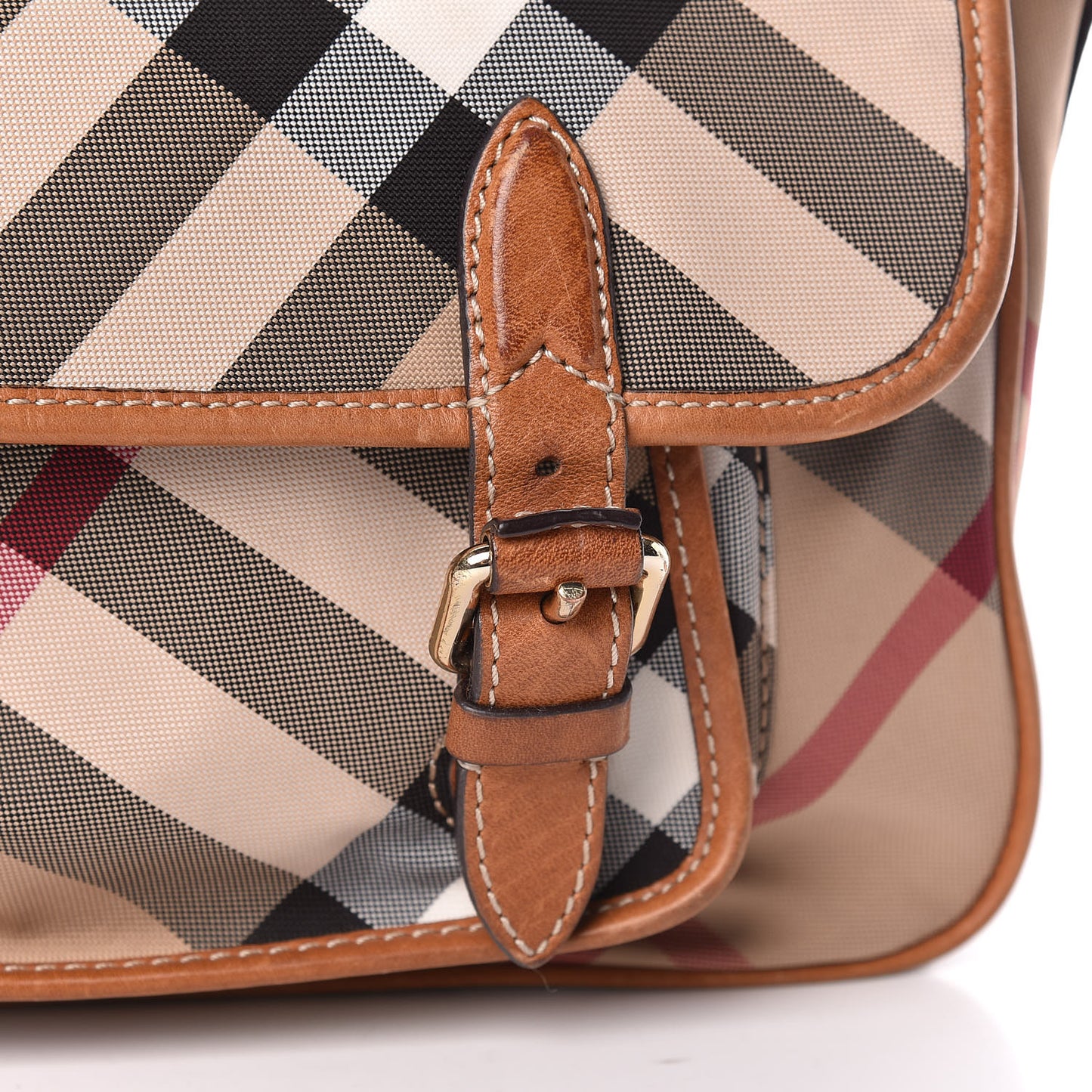 Nova Check Messenger Bag Brown