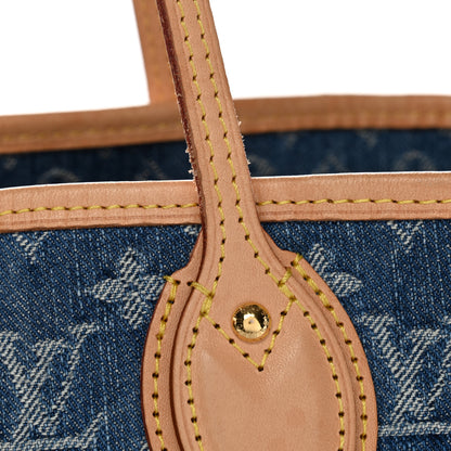 Louis Vuitton Monogram Denim Neo Neverfull MM Blue 11 of 13