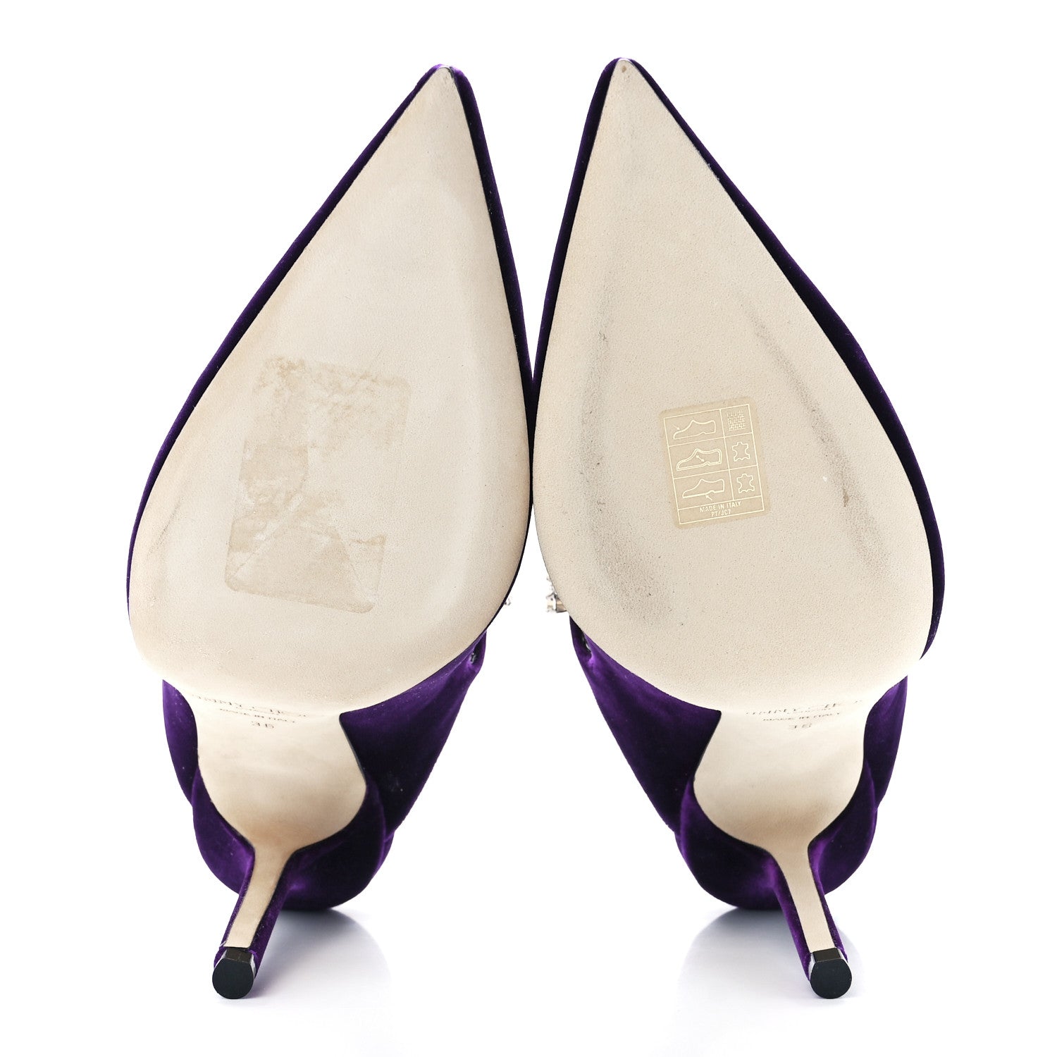 Jimmy Choo Suede Crystal Pearl Bing 100 Pumps 36 Purple 5 of 7