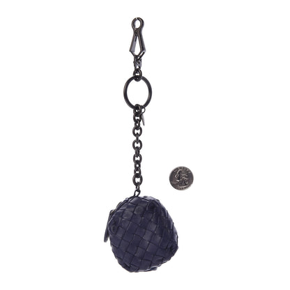 Bottega Veneta Nappa Intrecciato Coin Pouch Key Ring Atlantic 2 of 3