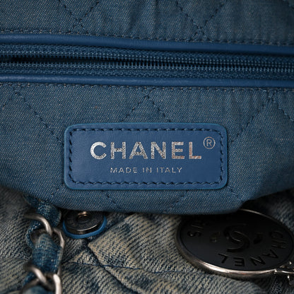 Chanel Denim Quilted Small Chanel 22 Blue 7 of 12
