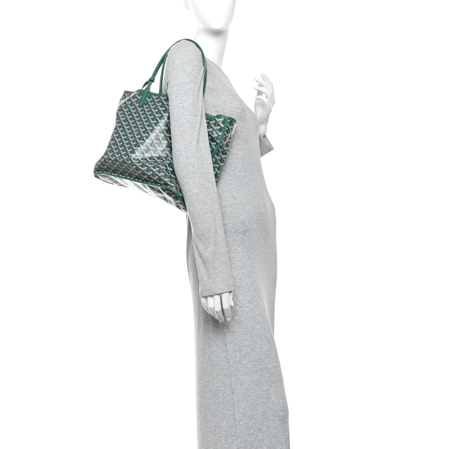 Goyardine Reversible Anjou PM Green