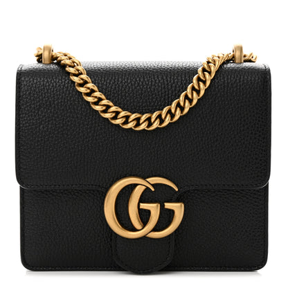 Gucci Knight Calfskin Small GG Marmont Chain Handle Bag Black 1 of 12