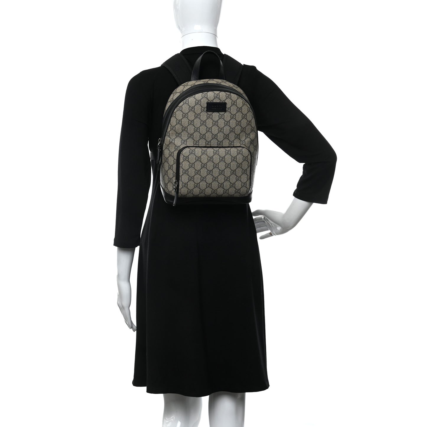 GG Supreme Monogram Small Eden Day Backpack Black