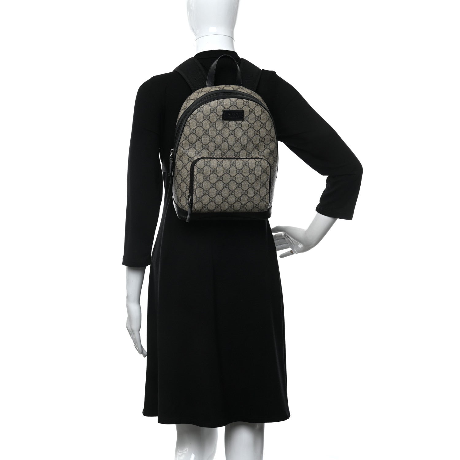 Gucci GG Supreme Monogram Small Eden Day Backpack Black 2 of 11