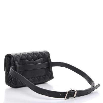 Chanel Grained Calfskin Quilted 2.55 Reissue Flap Belt Bag Clutch Black 3 of 13