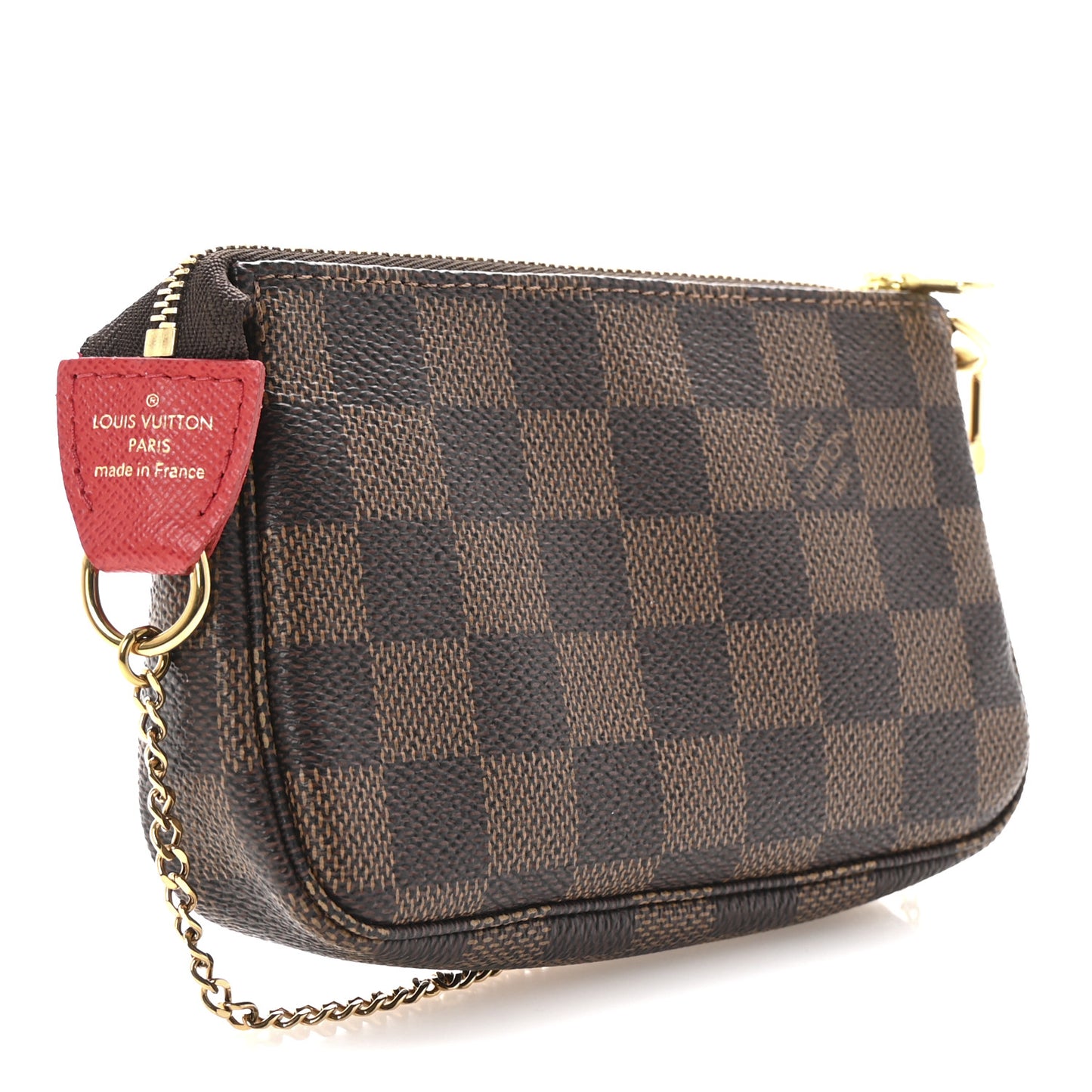 Damier Ebene 2019 Christmas Animation Mini Pochette Accessories Red