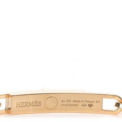 Hermes 18K Yellow Gold Diamond Pave PM Kelly Chaine Bracelet SH 3 of 4