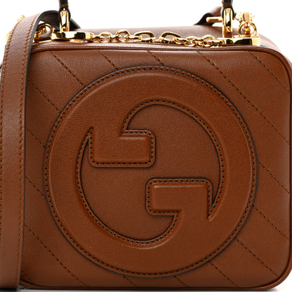 Gucci Sakai Be Green Calfskin Diagonal Stitched Blondie Top Handle Bag Cuir 8 of 12