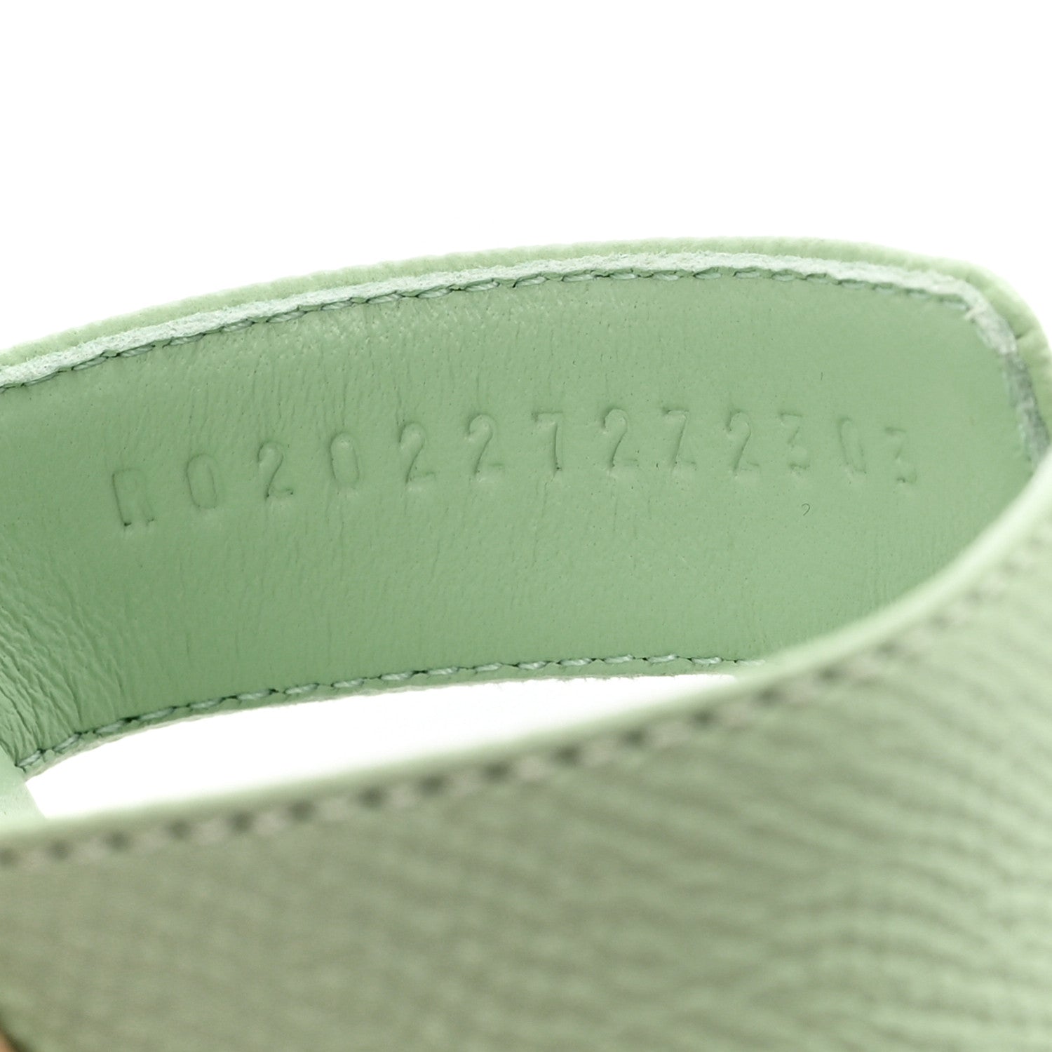 Hermes Epsom Oran Sandals 38.5 Vert Jade 9 of 10